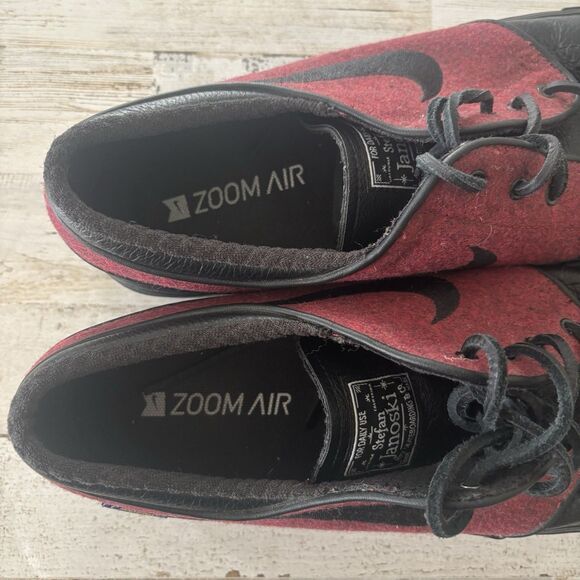 Nike x Pendleton Mens Black/Red 10.5 SB Zoom Air Stefan Janoski Leather Sneakers - Picture 13 of 15